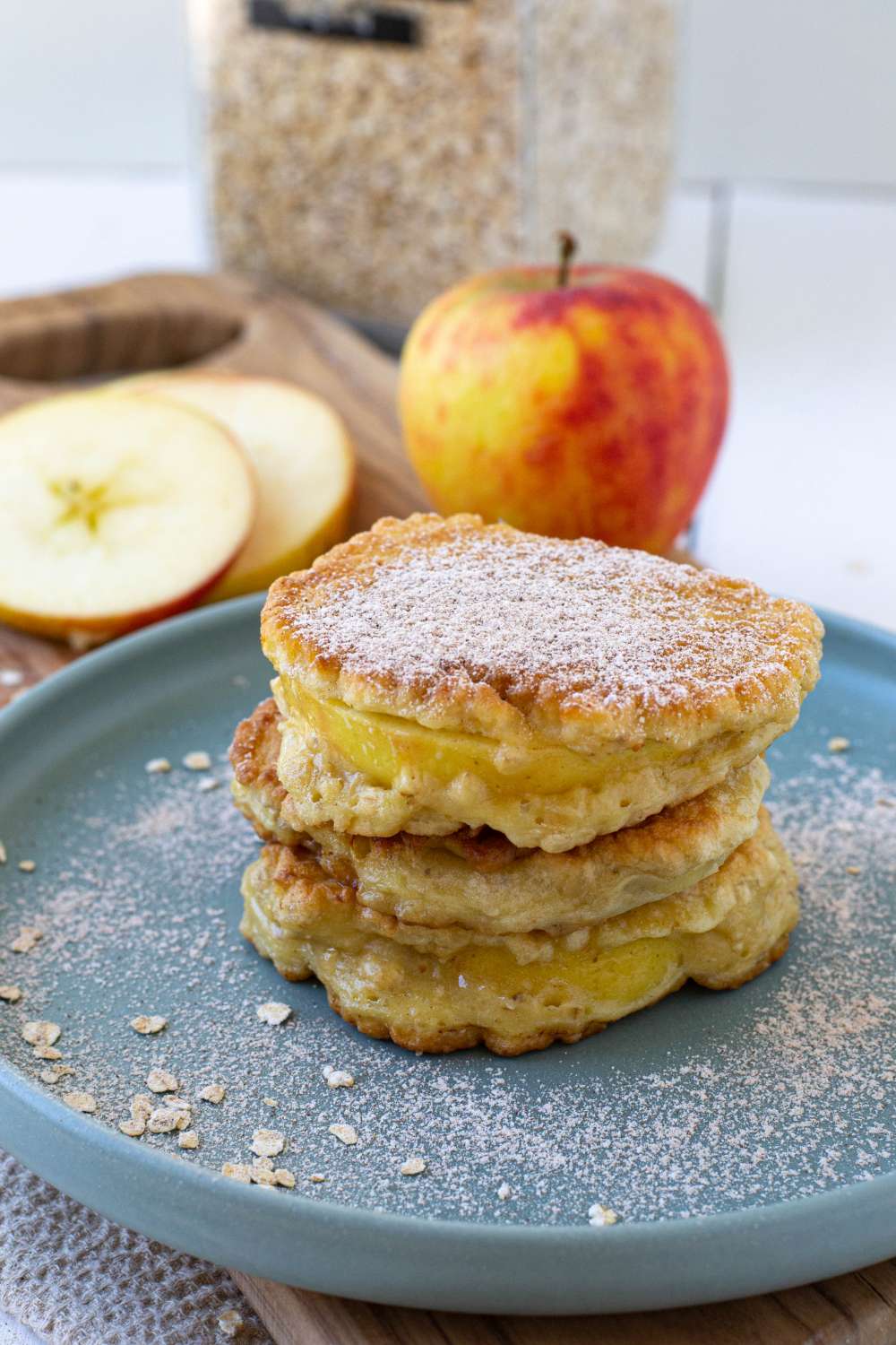 Apfel im Schlafrock zuckerfrei mit Haferflocken