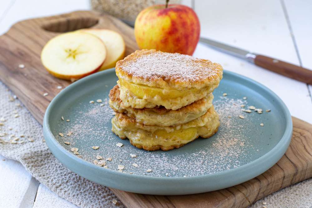 Apfel im Schlafrock - zuckerfrei und mit Haferflocken