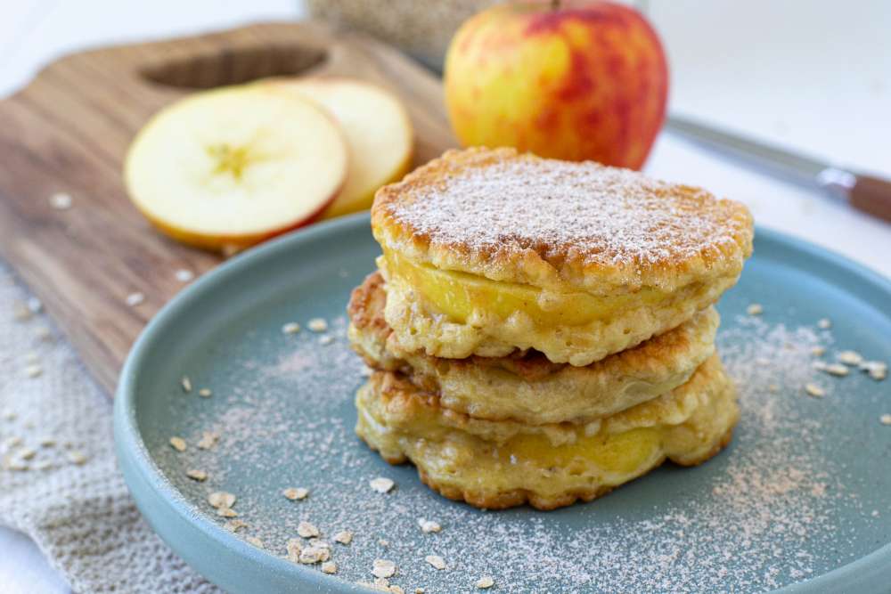 Apfel im Schlafrock - zuckerfrei und mit Haferflocken