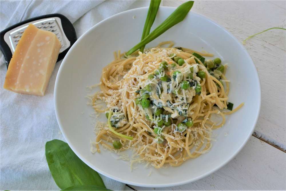 Bärlauch - Erbsen Pasta
