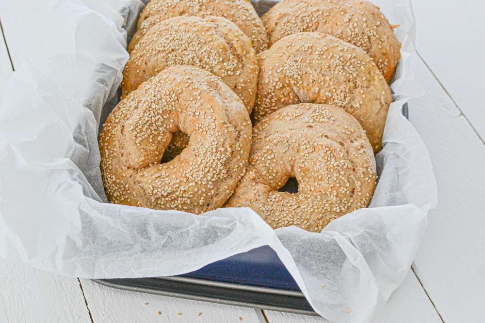 Sesamkringel - gesunde Bagels