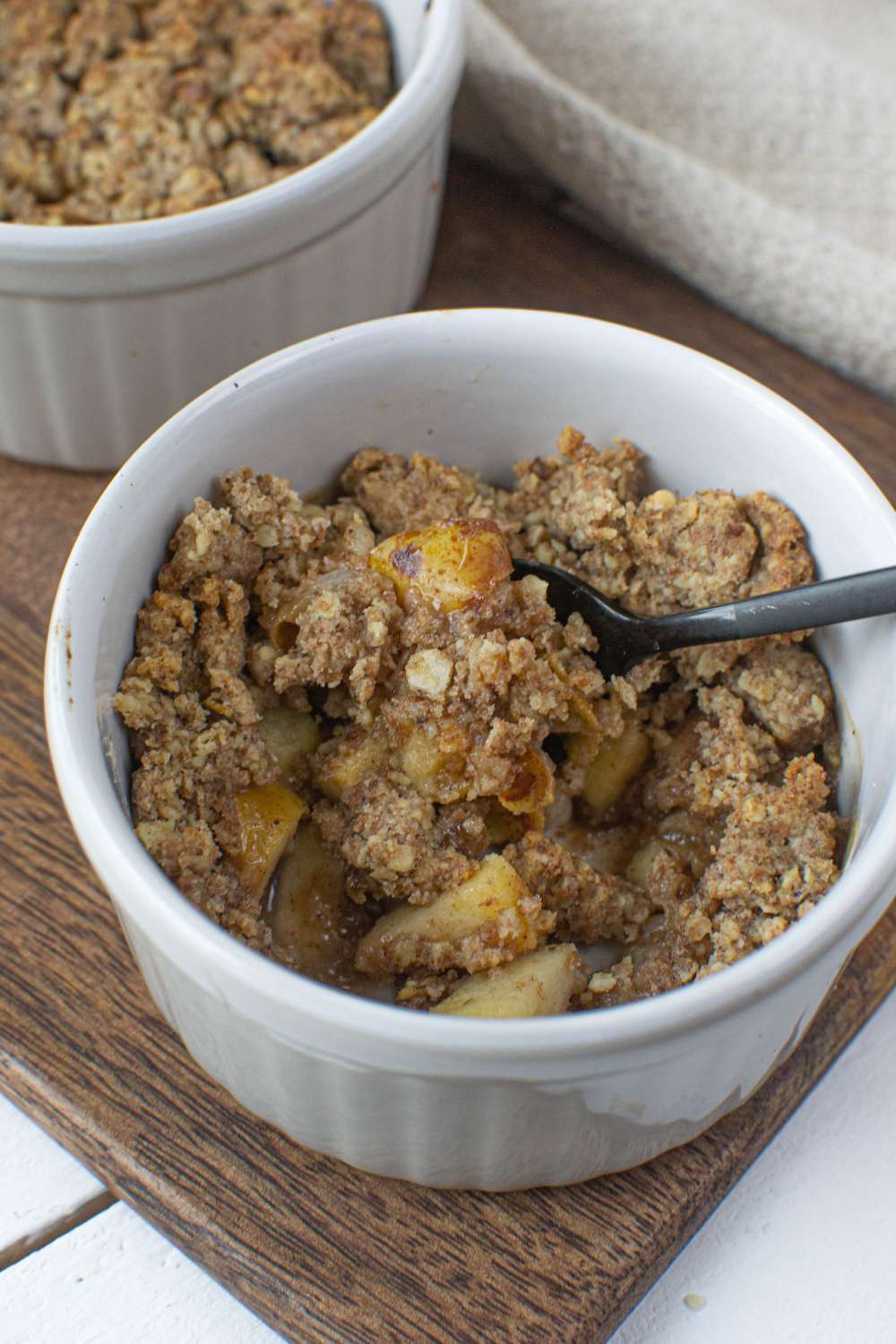 Birnen Crumble weihnachtlich Lebkuchengewürz