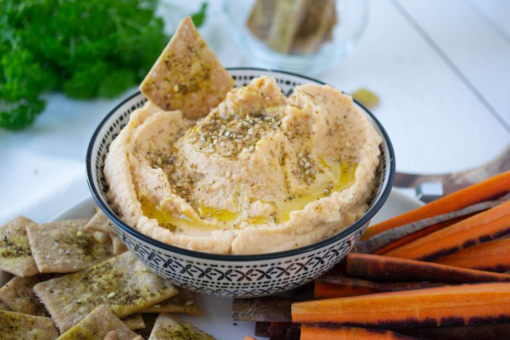 Hummus aus weißen Bohnen