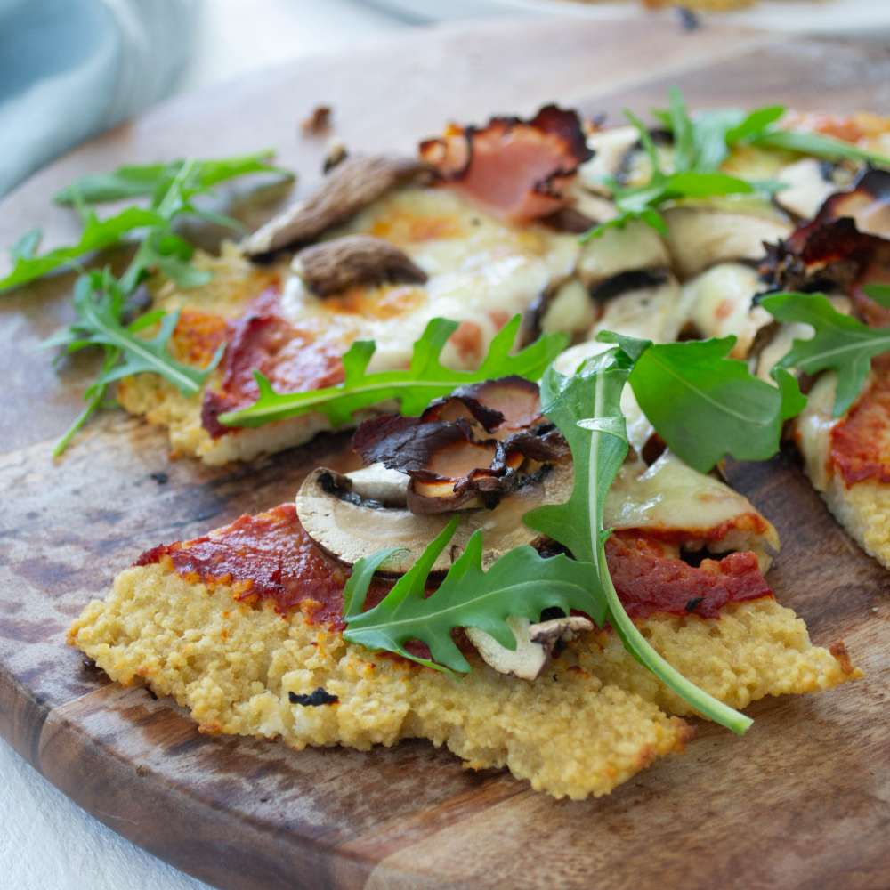 Couscous Pizza ohne Hefe