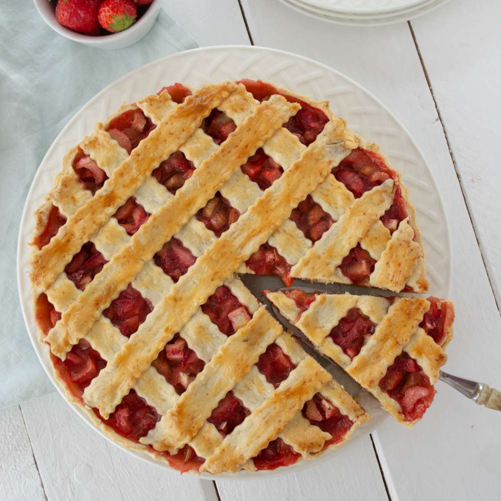 Erdbeer Rhabarber Pie