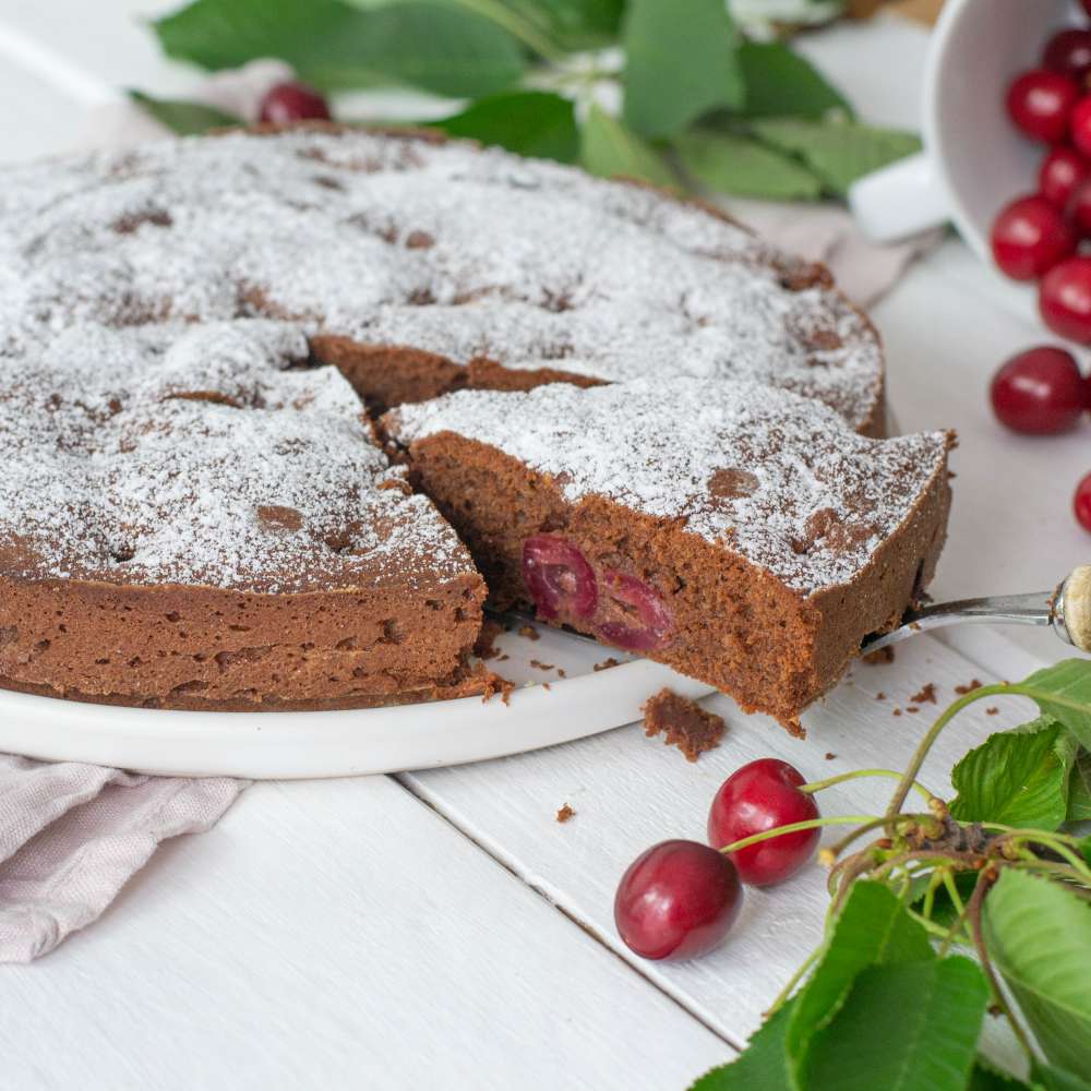 Kirschkuchen Kokosblütenzucker