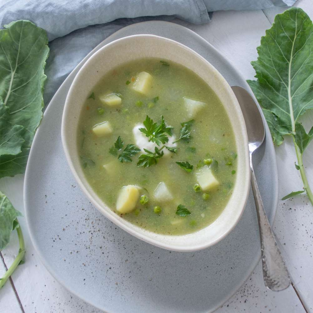 Kohlrabi Kartoffel Erbsen Eintopf 