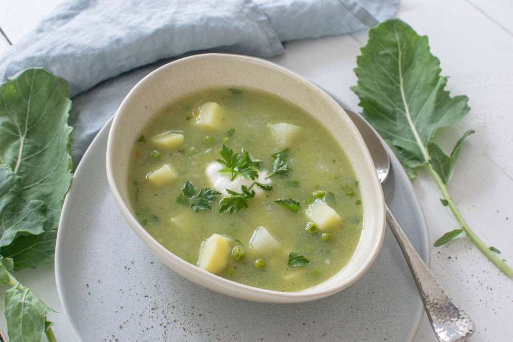 Kohlrabi Kartoffel Erbsen Eintopf