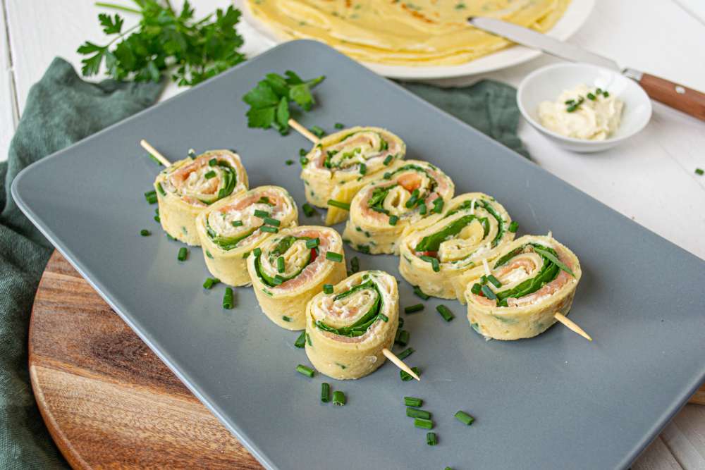 Lachs - Spinat  Rollen