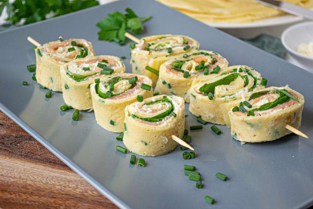 Lachs - Spinat  Rollen