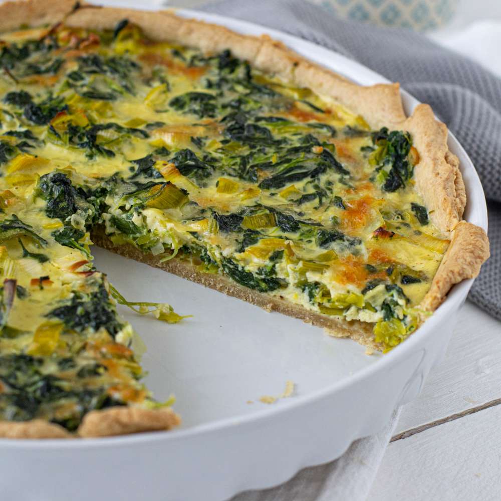 Lauch Spinat Quiche - vegetarisch einfach