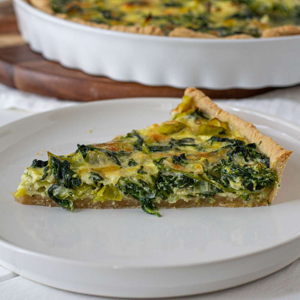 Lauch Spinat Quiche - vegetarisch einfach