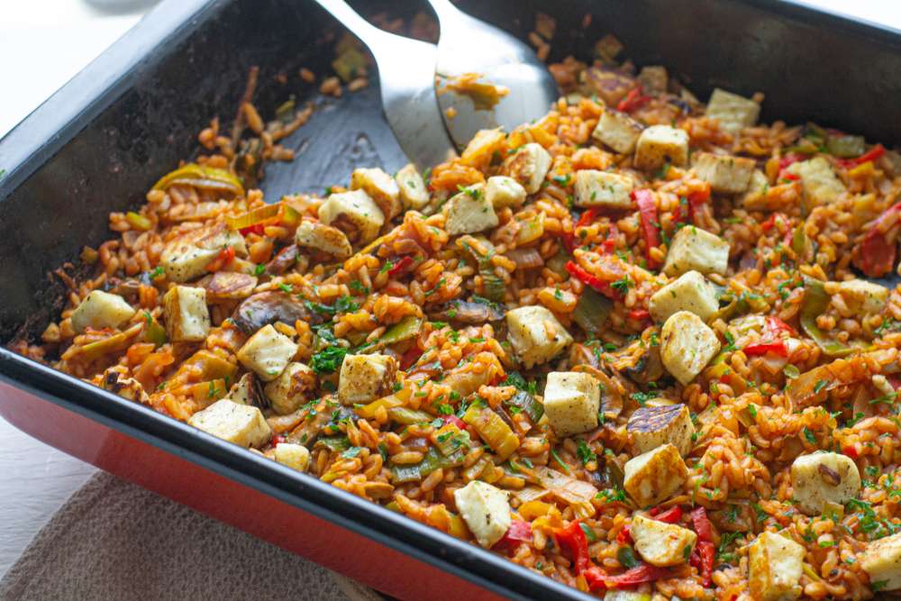 Ofenrisotto mit Gemüse - super cremig und einfach (vegetarisch)
