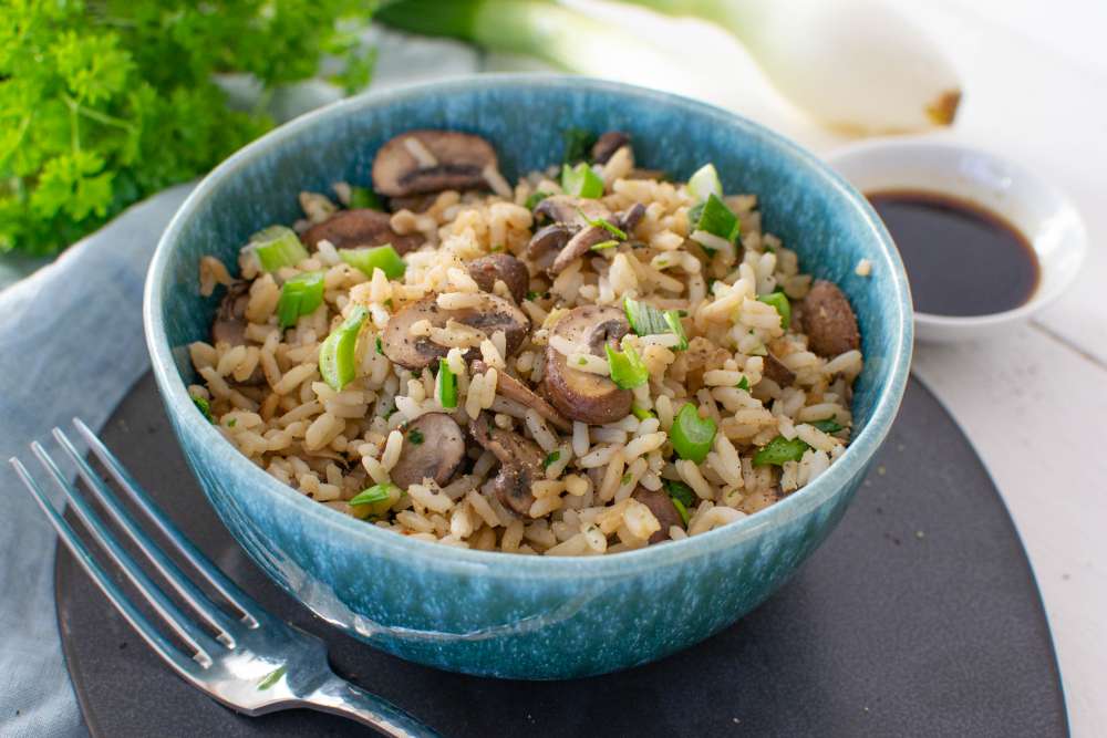 Pilz Reis Pfanne - schnell und einfach