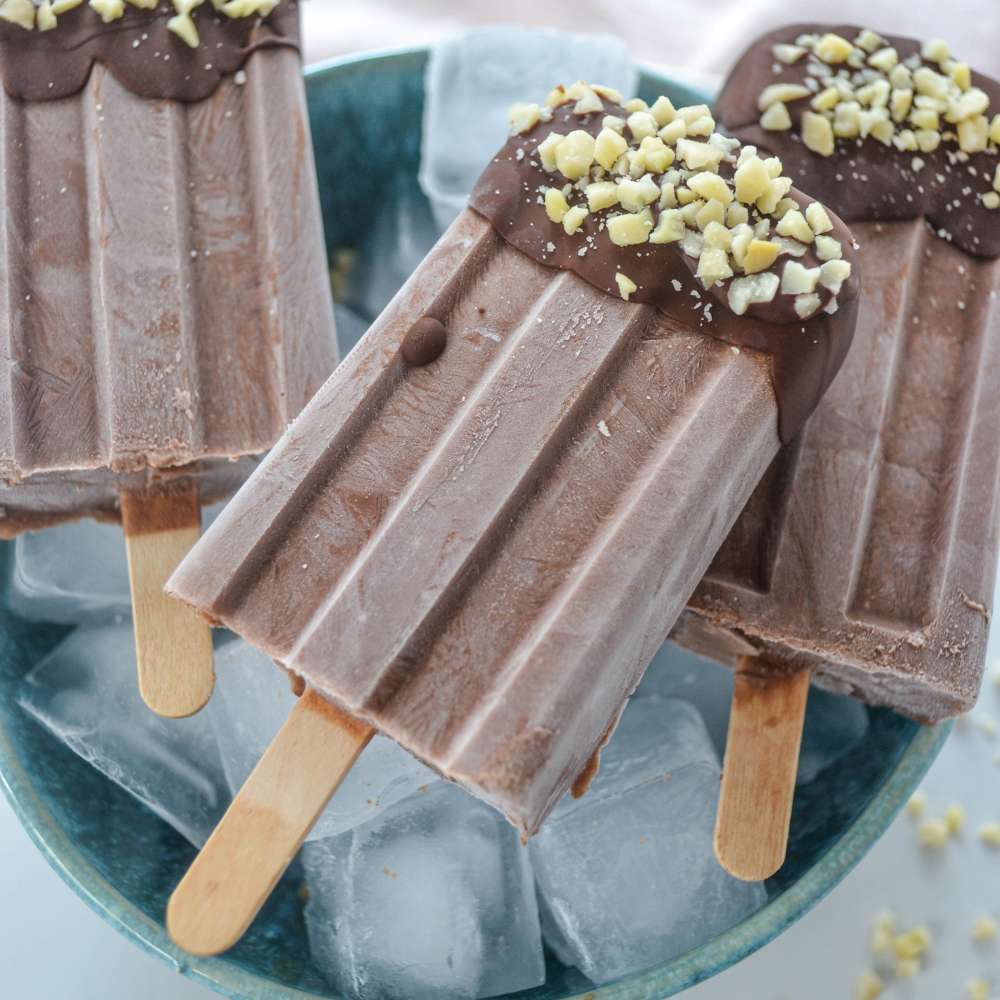 Schokoladen Kokos Eislutscher zuckerfrei