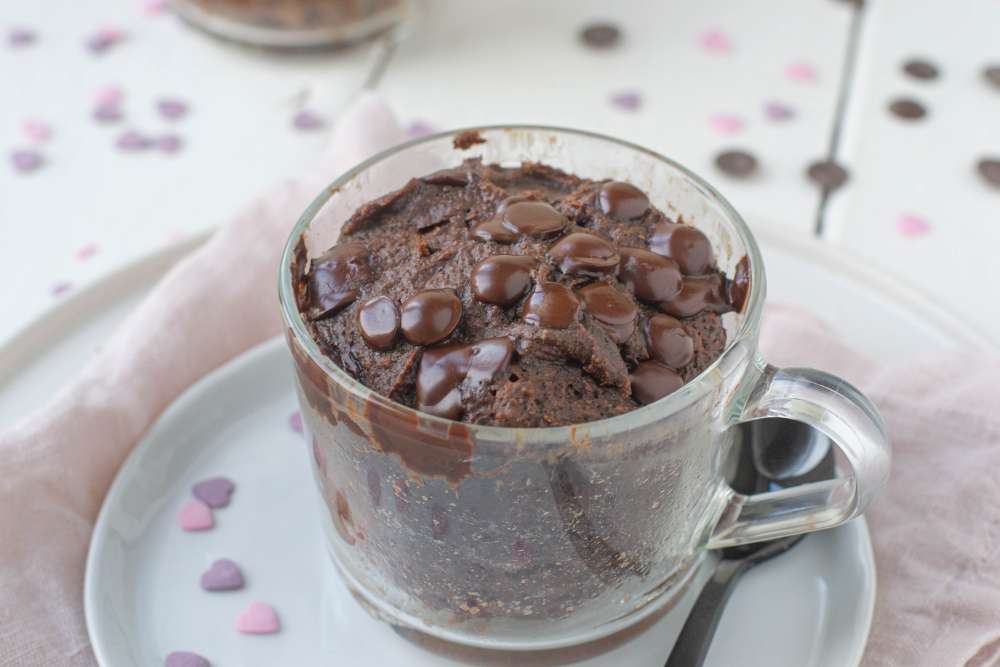 Schokoladen Tassen Kuchen ohne Haushaltszucker (glutenfrei)
