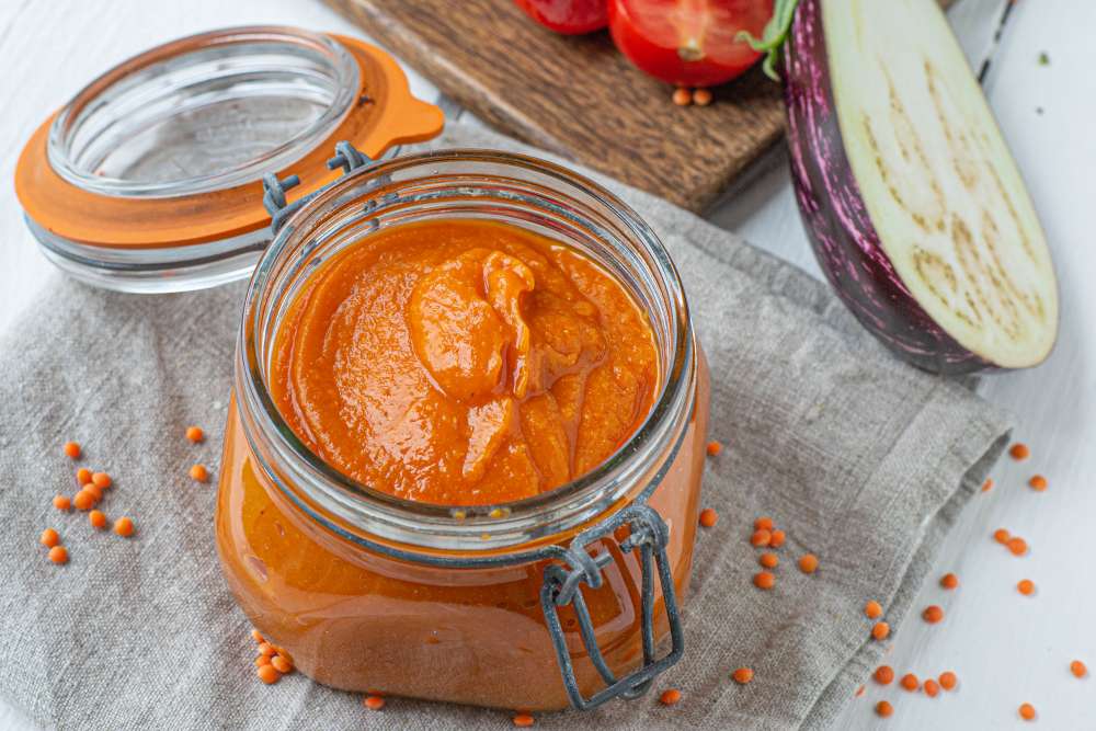 Gemüse Tomatensauce (Pastasauce für Kinder) - mit Aubergine und Linsen